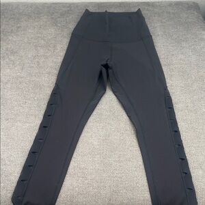 lululemon athletica Black High-Rise Leggings with Side Cutout Tabs